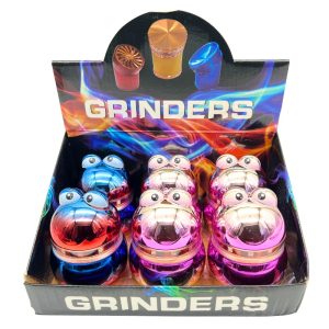 METAL HERB GRINDERS 55MM FROG 6PCS