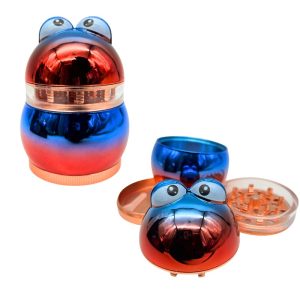 METAL HERB GRINDERS 55MM FROG 6PCS