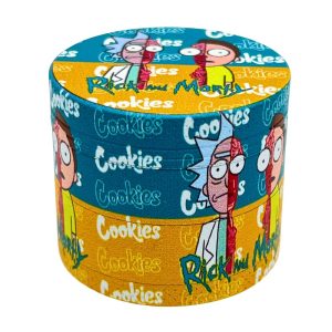 METAL HERB GRINDERS 40MM RICK & MORTY & COOKIES 12PCS