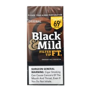 BLACK & MILD FILTER TIP CIGARILLOS ($0.69) (ORIGINAL) 30/1 PACKS