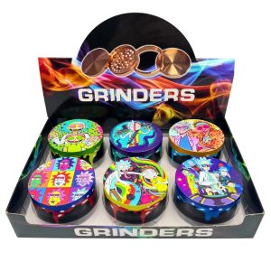 METAL HERB GRINDERS 70MM RICK & MORTY 6PCS