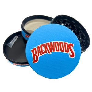 METAL HERB GRINDERS 70MM COOKIES & BACKWOODS MIXED COLORS 6PCS