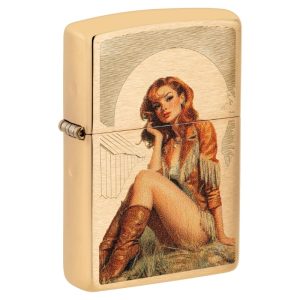 ZIPPO LIGHTER - COWGIRL DESIGN $38.95