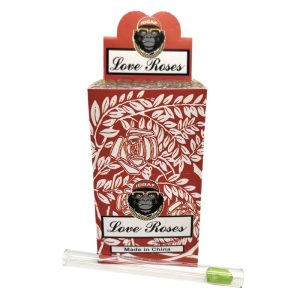 IDGAF LOVE ROSES GLASS TUBE 4" 36PCS (LOVE50)