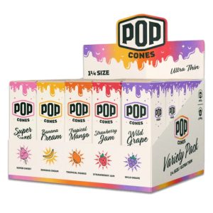 POP CONES 1&1/4 SIZE ULTRA THIN VARIETY PACK 25/6 PACKS