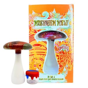 DABTIZED MUSHROOM MELT 2-IN-1 GLASS HAND PIPE & HONEY STRAW IN BOX - RANDOM COLOR