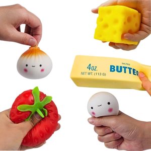 SQUISHY SQUEEZE TOYS 12PCS
