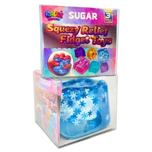 SUGAR SQUEZY RELIEF FIDGET TOY - BLUE SNOWFLAKES