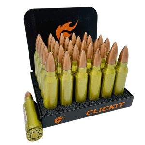 CLICKIT TORCH LIGHTER BULLET 30PCS