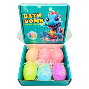 BATH BOMB NATURAL HANDMADE 6PCS (DINOSAURS)