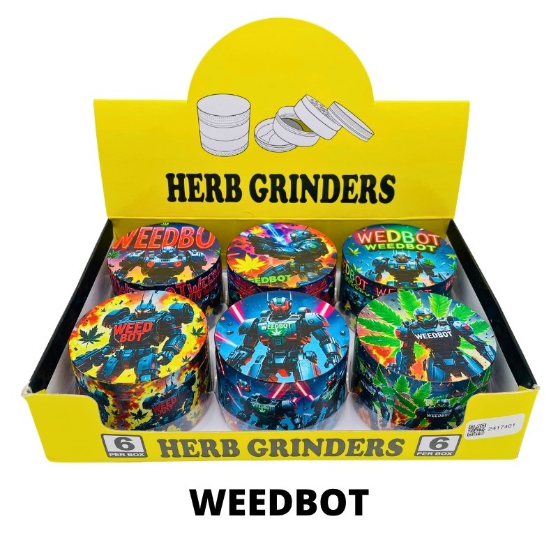 METAL HERB GRINDERS 63MM 6PCS