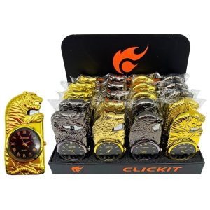 CLICKIT ANIMALS WATCH TORCH LIGHTER 20PCS