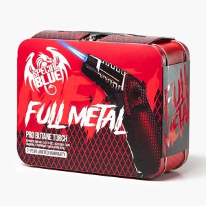 SPECIAL BLUE FULL METAL PRO BUTANE TORCH + STASH BOX