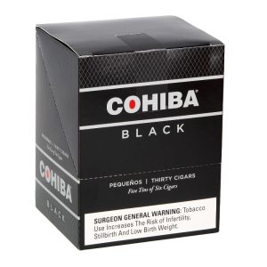 COHIBA BLACK PEQUENOS 4&3/16X36 CIGARS 30PCS 5/6 PACKS