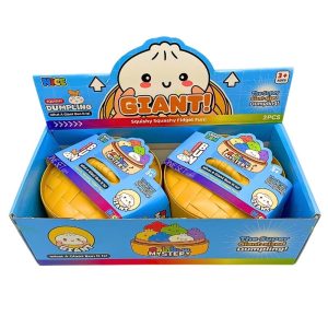 DUMPLING BUN SQUISHY TOY (SUPER GIANT-SIZED) RAINBOW MYSTERY  8"x4" 2PCS