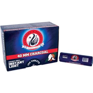 STARBUZZ COCONUT SHELL INSTANT LIGHT CHARCOAL 100 TABLETS 40MM