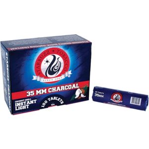 STARBUZZ COCONUT SHELL INSTANT LIGHT CHARCOAL 100 TABLETS 35MM