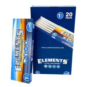 ELEMENTS ULTRA THIN PAPER CONES 1&1/4 SIZE 12/20PACKS