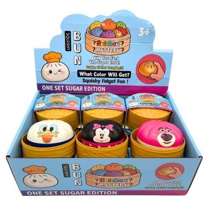 DUMPLING BUN SQUISHY TOYS RAINBOW CHARACTERS 12PCS