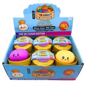 DUMPLING BUN SQUISHY TOYS RAINBOW COLORFUL 12PCS
