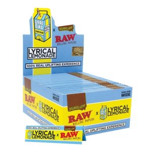 RAW ORGANIC HEMP LYRICAL LEMONADE KING SIZE WIDE PAPERS 50/32 PACKS