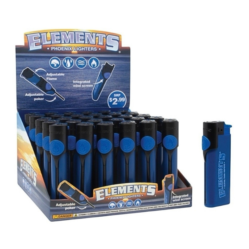 ELEMENTS PHOENIX LIGHTER 30PCS (BLUE)