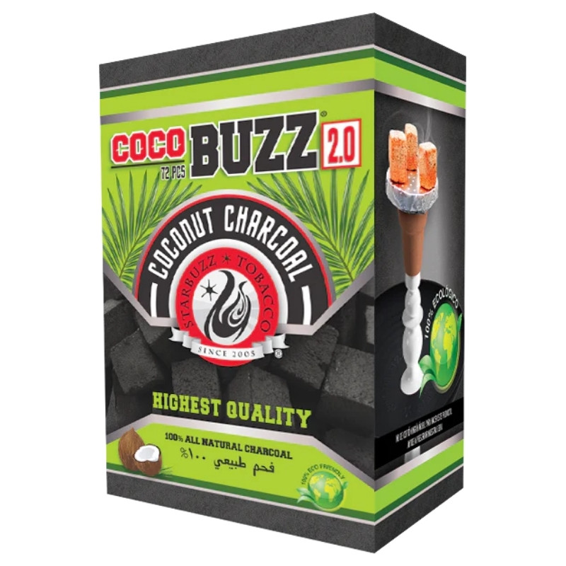 STARBUZZ COCO BUZZ 2.0 COCONUT CHARCOAL 1KG 72PCS