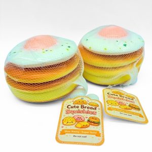SQUISHIES CUTE ROUND BREAD TOY (SQ-77) 4"