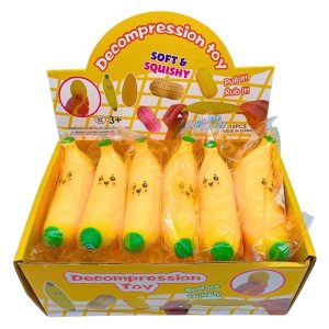 SQUISHIES DECOMPRESSION TOY BANANAS 12PCS