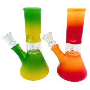 GLASS WATER PIPE ICE CATCHER MULTICOLOR BEAKER 6" RANDOM COLOR [NO SHIPPING]