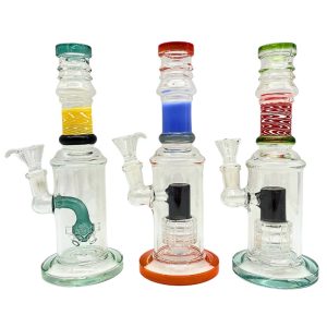 GLASS WATER PIPE BOTTLE SHAPE 8.5" RANDOM PERC RANDOM COLOR [NO SHIPPING]