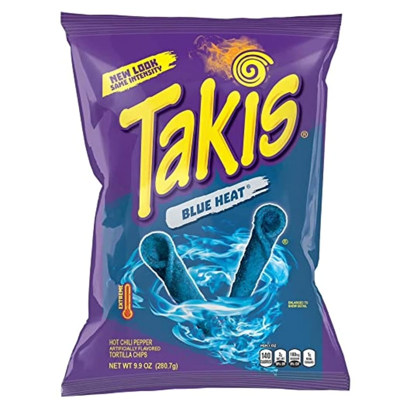 TAKIS TORTILLA CHIPS 9.9 OZ (280.7G) 14PCS (BLUE HEAT)