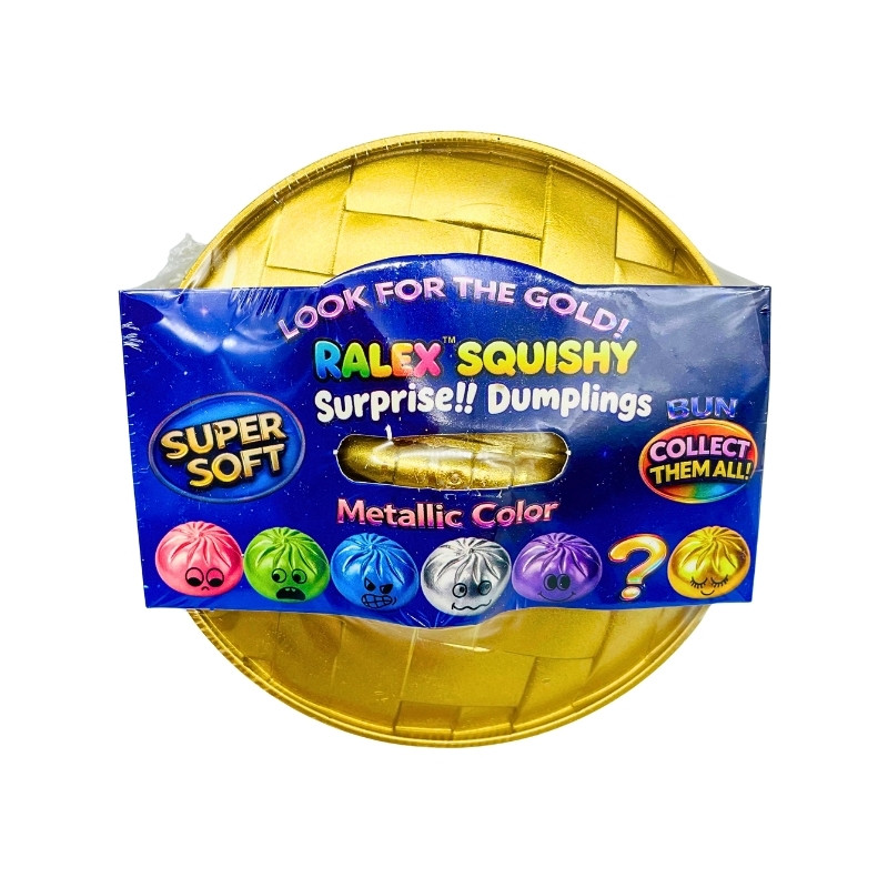 DUMPLING BUN SQUISHY TOYS METALLIC RALEX GOLD 12PCS (TB327) - Image 2