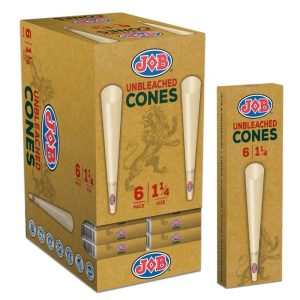 JOB UNBLEACHED CONES 1&1/4 SIZE 24/6 PACKS