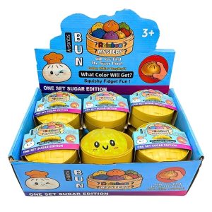DUMPLING BUN SQUISHY TOYS RAINBOW MYSTERY 12PCS (SPARKLING)