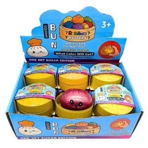 DUMPLING BUN SQUISHY TOYS RAINBOW MYSTERY 12PCS (METALLIC)