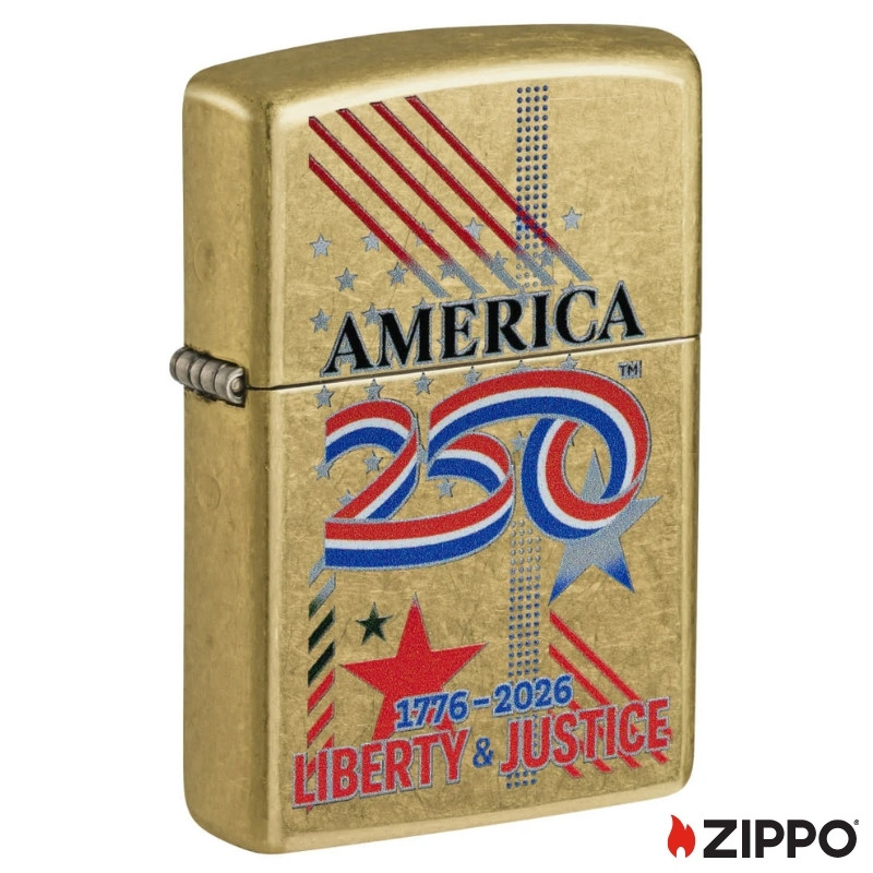 ZIPPO LIGHTER - AMERICA 250 ($29.95) (47287) BRASS