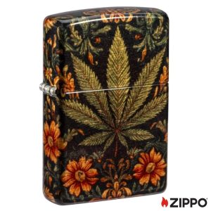 ZIPPO LIGHTER - LEAF AND FLOWERS DESIGN ($45.95)