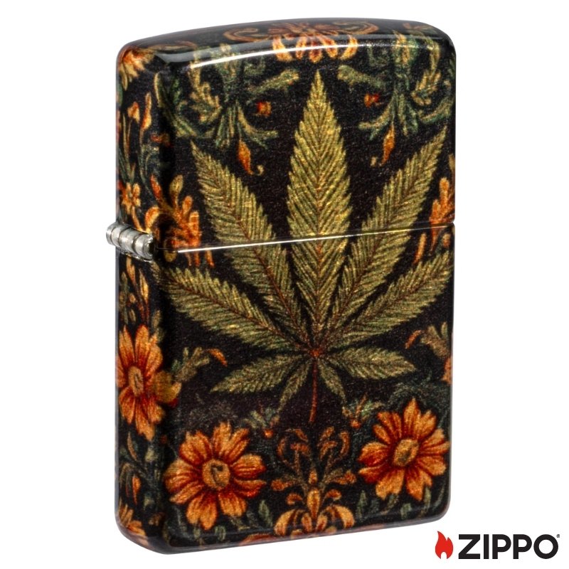 ZIPPO LIGHTER - LEAF AND FLOWERS DESIGN ($45.95)