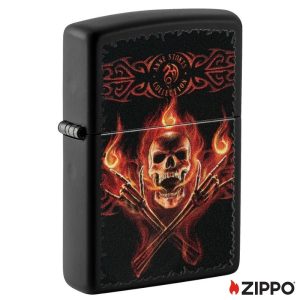 ZIPPO LIGHTER - ANNE STOKES ($22.95) (47578) [BURNING SKULL]