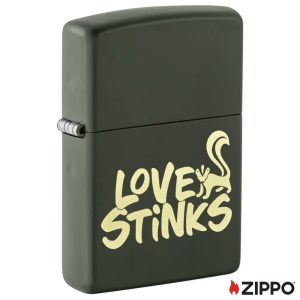 ZIPPO LIGHTER - LOVE STINKS DESIGN ($25.95)