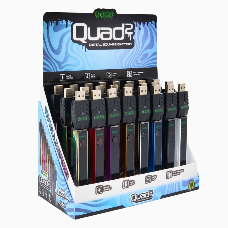 OOZE QUAD 2 DIGITAL SQUARE BATTERY DISPLAY 24PCS