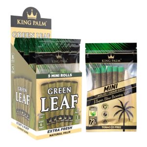 KING PALM GREEN LEAF 1G MINI ROLLS 8/5 PACKS