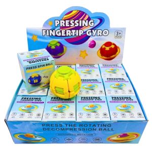FIDGET SPINNER BALL TOYS - PRESSING FINGERTIP GYRO 12PCS (ASSORTED COLORS)