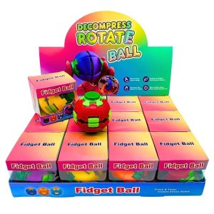 FIDGET SPINNER BALL TOYS - DECOMPRESS ROTATE 12PCS (ASSORTED COLORS)