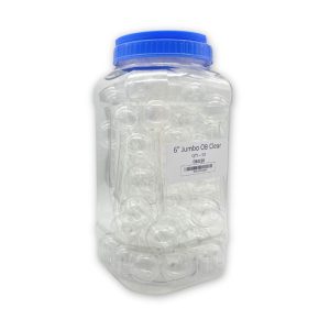 OIL BURNER 6" JUMBO OB CLEAR JAR 50PCS (OBJ228)