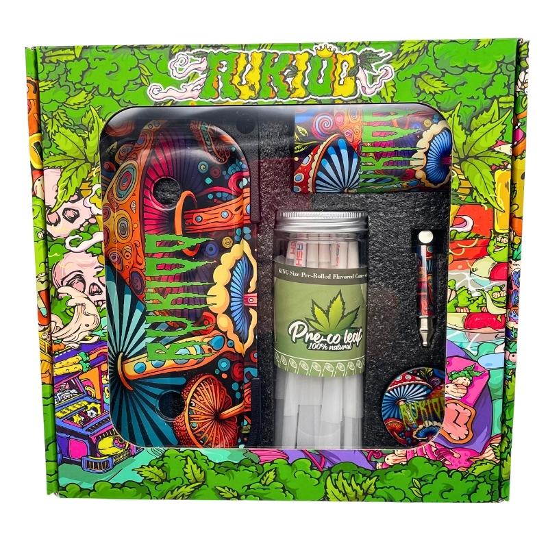 RUKIOO SMOKING KIT GIFT BOX - WITH CONES - RANDOM DESIGN
