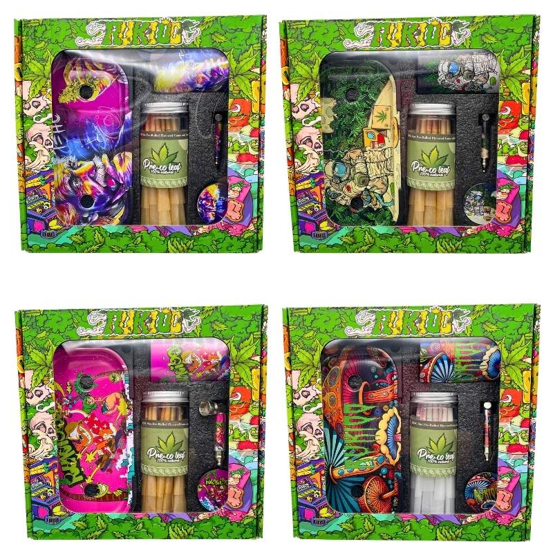 RUKIOO SMOKING KIT GIFT BOX - WITH CONES - RANDOM DESIGN - Image 2
