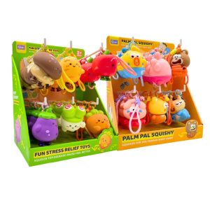 SQUEEZE TOYS FUN DISPLAY RANDOM CHARACTERS 18PCS