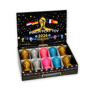 SQUEEZE PINCH TOY 2026 SOCCER TROPHY COLOURS 10PCS